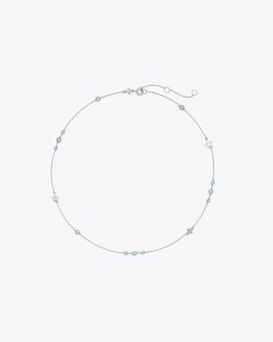 Tory Burch Delicate Moondance Pearl And Star Necklace, One Size - White