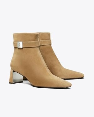 Tory Burch Georgia Heeled Ankle Boot - Natural