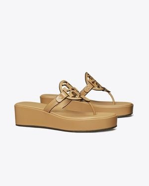 Tory Burch Miller Wedge Sandal - Metallic