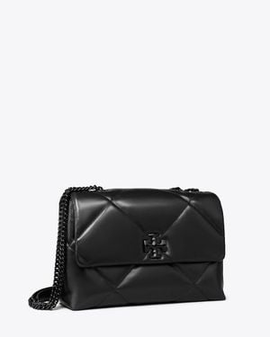 Tory Burch Kira Diamond Quilt Shoulder Bag - Black