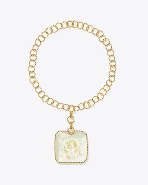 Tory Burch Runway Swirl Necklace, One Size - Metallic