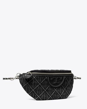 Tory Burch Fleming Denim Belt Bag - Black