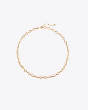 Tory Burch Moondance Pearl Necklace - White