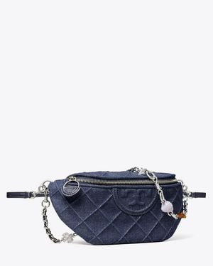 Tory Burch Fleming Denim Charm Belt Bag - Blue