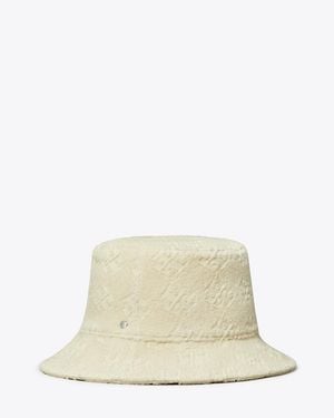 Tory Burch Terry Bucket Hat, One Size - Natural
