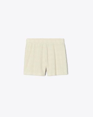 Tory Burch Terry Jacquard Logo Short - Natural