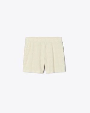 Tory Burch Terry Jacquard Logo Short - Natural