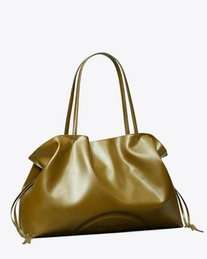 Tory Burch Ella Natuura Drawstring Tote - Green