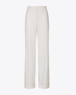 Tory Burch Brushed Cotton Trouser - White