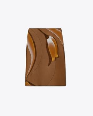 Tory Burch Embroidered Skirt - Brown