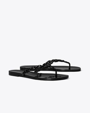 Tory Burch Gemini Link Jelly Flip-Flop - Black