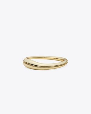 Tory Burch Thin Pierced Cuff - White