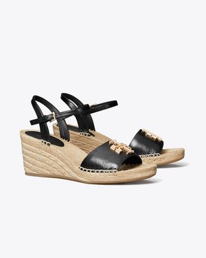 Tory Burch Eleanor Wedge Espadrille - Black