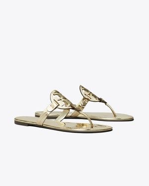Tory Burch Miller Metallic Sandal - White