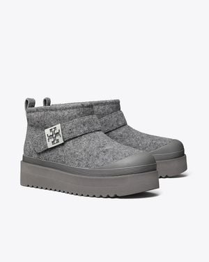 Tory Burch Mellow Shearling Platform Boot - Gray