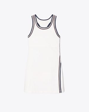 Tory Sport Tory Burch Performance Jersey Side-Slit Tennis Dress - White
