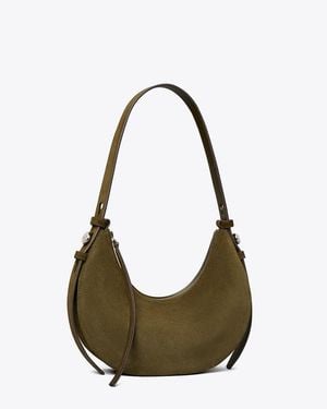 Tory Burch Romy Suede Half Moon Bag - Green