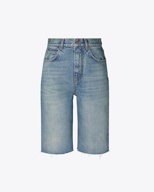 Tory Burch Cotton Denim Short - Blue