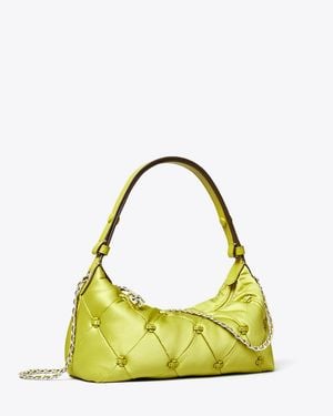 Tory Burch Bunny Knot Satin Pochette - Green