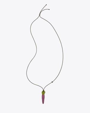 Tory Burch Curiosity Carrot Pendant - White