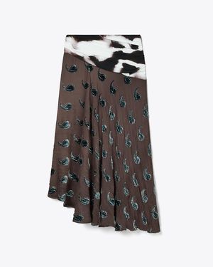 Tory Burch Velvet Skirt - Grey