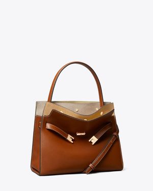 Tory Burch Small Lee Radziwill Double Bag - Brown