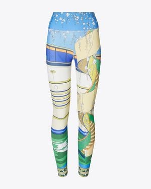 Tory Burch Printed Nylon Legging - Blue