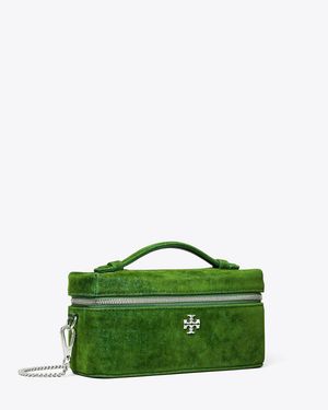 Tory Burch Kira Flocked Vanity Case, One Size - Green