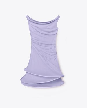 Tory Burch Jersey Hoop Dress - Purple