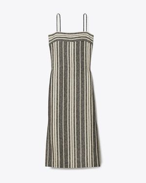Tory Burch Linen Backless Dress - Multicolour