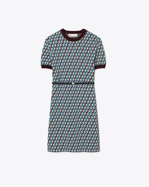 Tory Sport Tory Burch Jacquard Jumper Dress - Blue