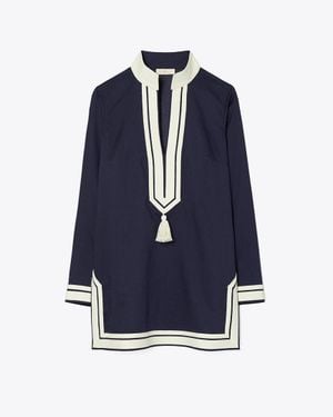 Tory Burch Cotton Tunic Dress - Blue
