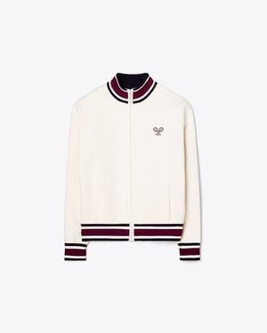 Tory Burch Tech Knit Tennis Jacket - White