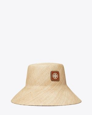 Tory Burch Straw Bucket Hat - Natural