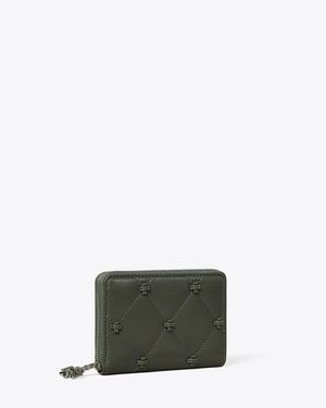 Tory Burch Small Bunny Knot Zip-Around Wallet - Green