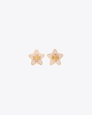 Tory Burch Forget Me Not Enamel Stud Earrings - White
