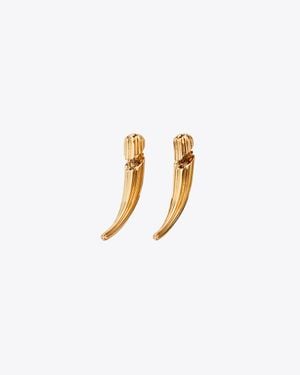 Tory Burch Pierced Front-Back Earrings - Metallic