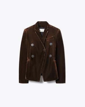 Tory Burch Denim Blazer - Black