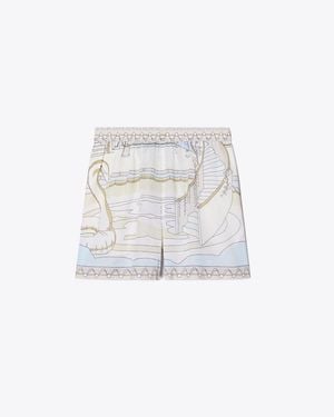 Tory Burch Printed Camp Shorts - White