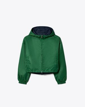 Tory Burch Reversible Cropped Nylon Jacket - Green