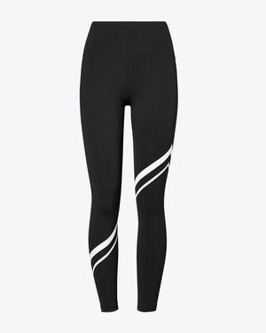 Tory Burch Sculpt Compression Diagonal Chevron Legging - Black