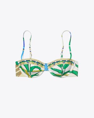 Tory Burch Printed Bikini Top - Green