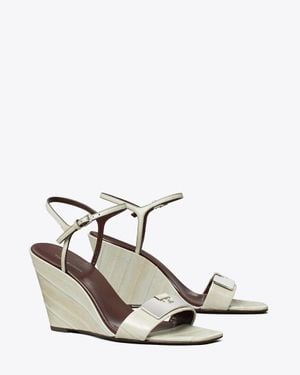 Tory Burch Gigi Wedge Sandal - Metallic