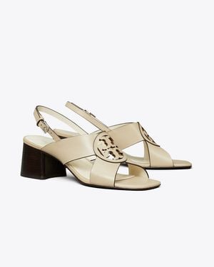Tory Burch Miller Heeled Sandal - White
