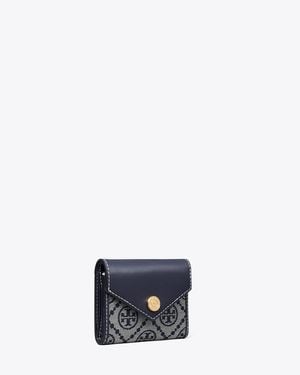 Tory Burch T Monogram Small Envelope Wallet - Grey