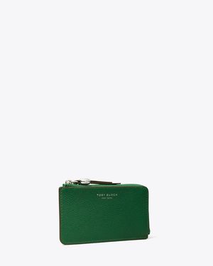 Tory Burch Romy Zip Card Case - Green