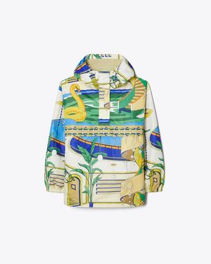Tory Burch Nylon Half-Zip Anorak - Blue