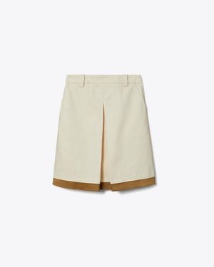 Tory Burch Denim Skirt - Natural