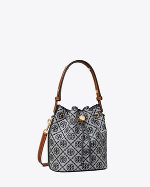 Tory Burch T Monogram Bucket Bag - Black