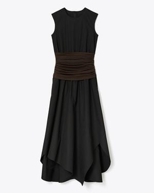 Tory Burch Asymmetric Cotton Dress - Black
